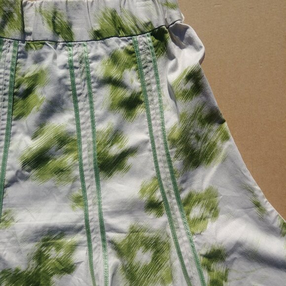 4/$20 "Just Below Waist" 100% cotton abstract print flared skirt ribbons sz 8 - Picture 3 of 11